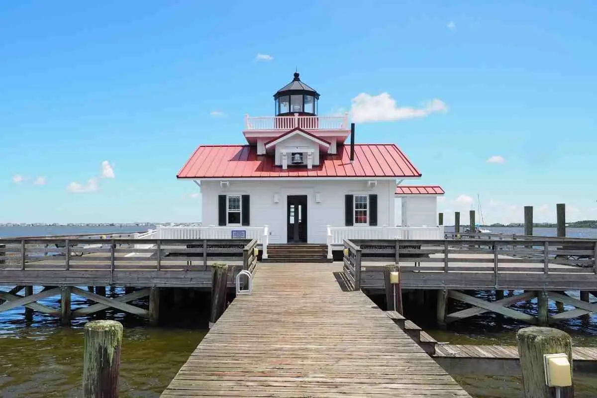 North Carolina Lighthouse - Roanoke Marsh Lighthouse #lighthouse #NC #Beachvacation #travel